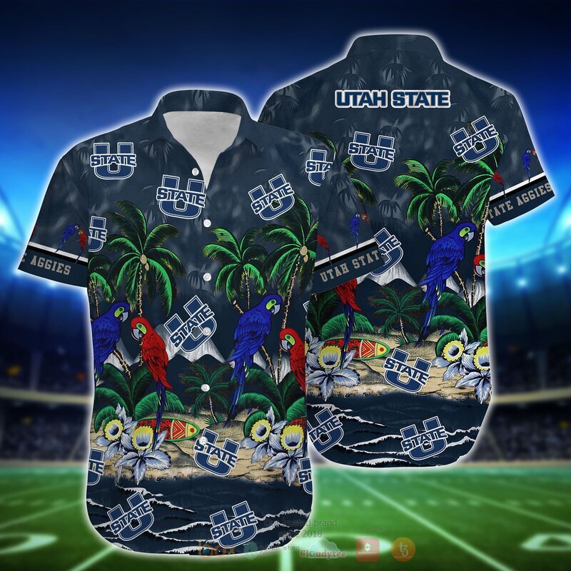NCAA Utah State Aggies Parrot Hawaiian Shirt