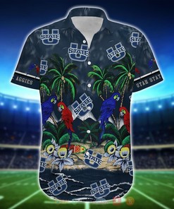 NCAA Utah State Aggies Parrot Hawaiian Shirt