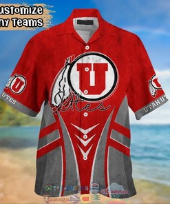 NCAA Utah Utes Grey Go Red Hawaiian Shirt