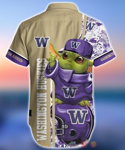 NCAA Washington Huskies Baby Yoda Hawaiian Shirt