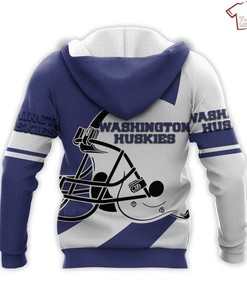 NCAA Washington Huskies Purple White 3D Hoodie