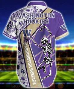 NCAA Washington Huskies Skeleton Aloha Shirt