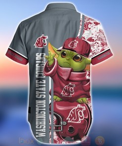 NCAA Washington State Cougars Baby Yoda Aloha Shirt