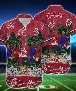 NCAA Washington State Cougars Parrot Hawaiian Shirt