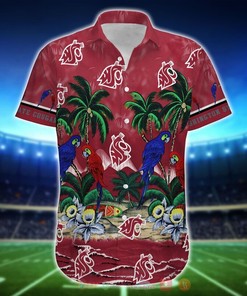 NCAA Washington State Cougars Parrot Hawaiian Shirt