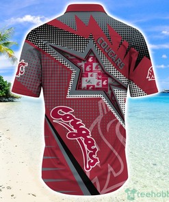 NCAA Washington State Cougars Red Grey Star Pattern Hawaiian Shirt