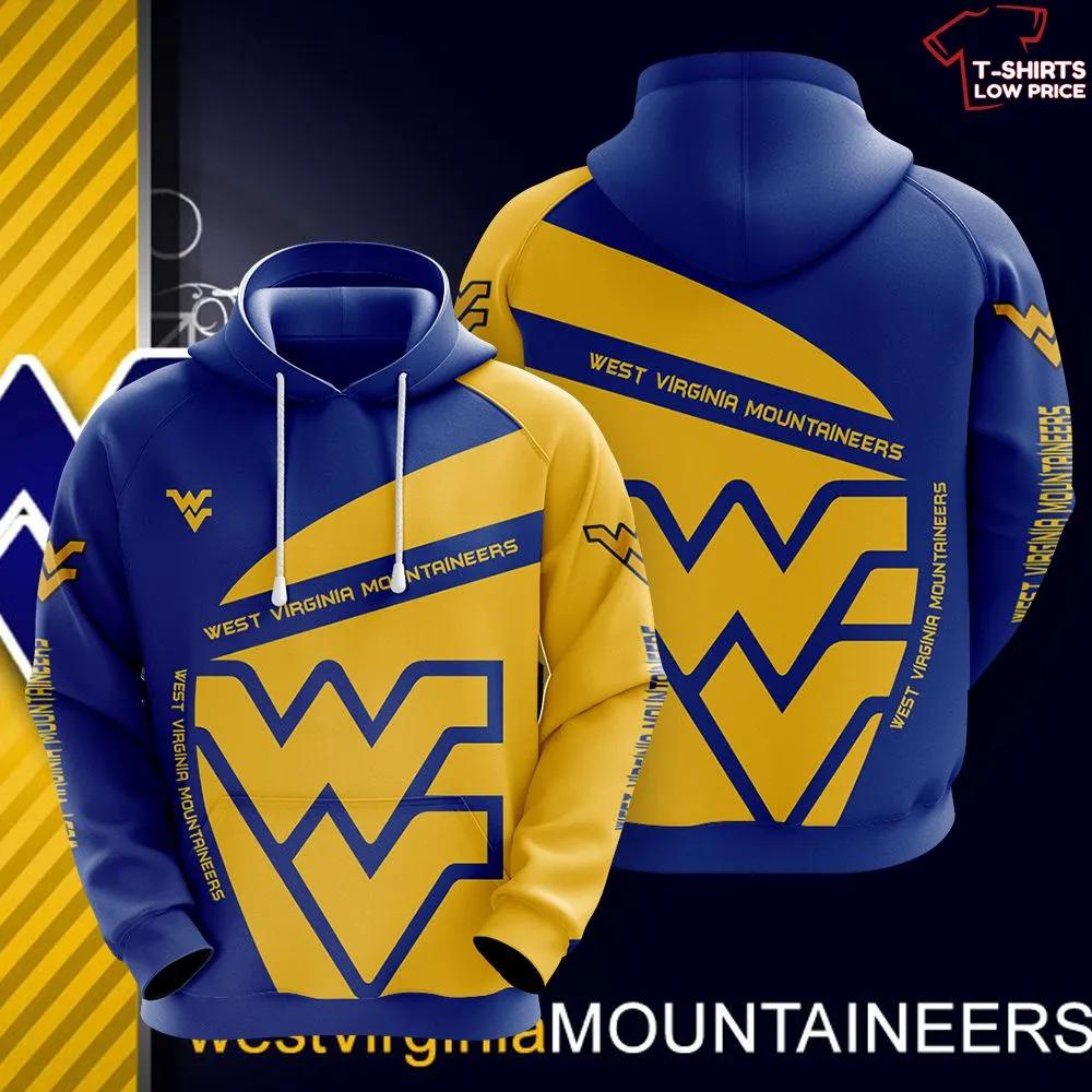 NCAA West Virginia Mountaineers 3D Hoodie for Men Women