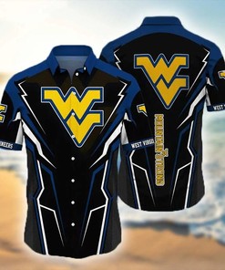 NCAA West Virginia Mountaineers Black Blue Hawaiian Shirt Man