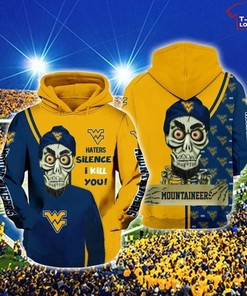 NCAA West Virginia Mountaineers Blue Achmed Gold 3D Hoodie