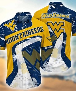 NCAA West Virginia Mountaineers Blue Hawaiian Shirt for Men Women