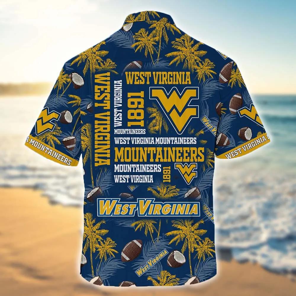 NCAA West Virginia Mountaineers Coconut Hawaiian Shirt Blue