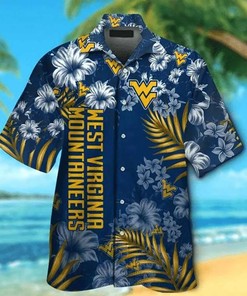 NCAA West Virginia Mountaineers Flowers Hawaiian Shirt
