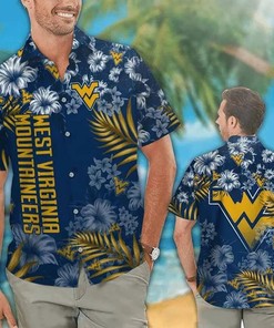 NCAA West Virginia Mountaineers Flowers Hawaiian Shirt