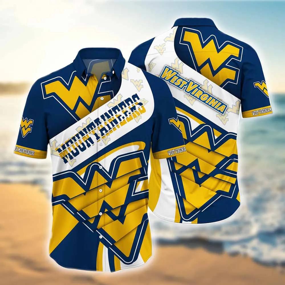 NCAA West Virginia Mountaineers Hawaiian Shirt Blue