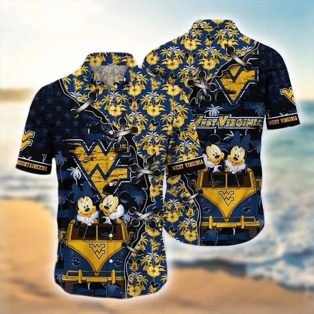 NCAA West Virginia Mountaineers Mickey Aloha Hawaiian Shirt