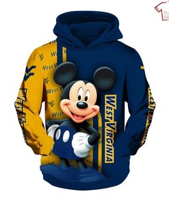NCAA West Virginia Mountaineers Mickey Mouse 3D Hoodie