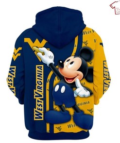 NCAA West Virginia Mountaineers Mickey Mouse 3D Hoodie