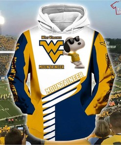 NCAA West Virginia Mountaineers Snoopy 3D Hoodie