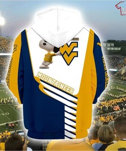 NCAA West Virginia Mountaineers Snoopy 3D Hoodie