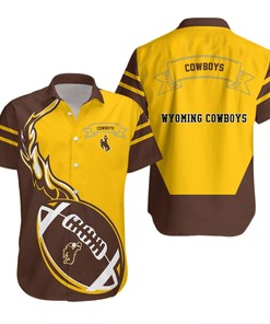 NCAA Wyoming Cowboys Flame Ball Hawaiian Shirt