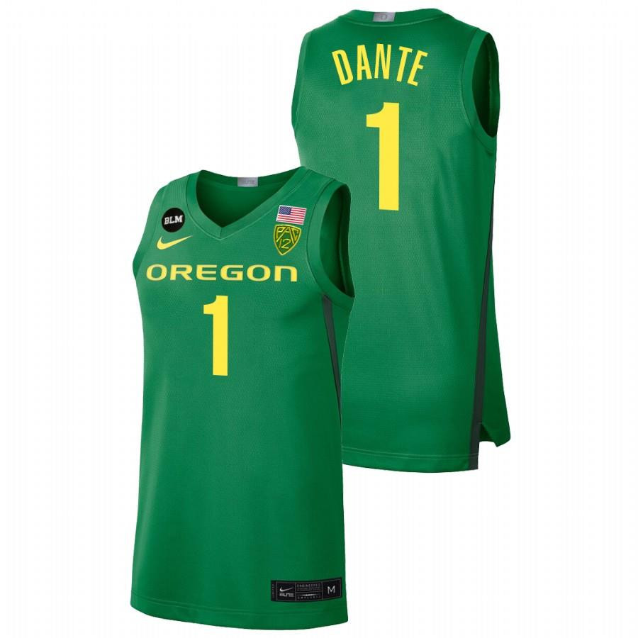 N'Faly Dante 1 Oregon Ducks 2022 BLM Limited Men Jersey College Basketball Green