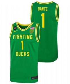 N'Faly Dante 1 Oregon Ducks 2023 College Basketball Throwback Men Jersey Green