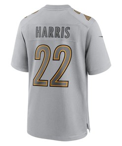 Najee Harris 22 Pittsburgh Steelers Men Atmosphere Fashion Game Jersey - Gray