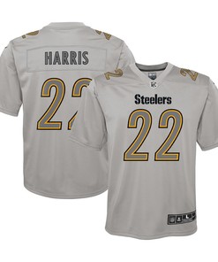 Najee Harris 22 Pittsburgh Steelers Youth Atmosphere Game Jersey - Gray