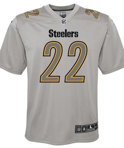 Najee Harris 22 Pittsburgh Steelers Youth Atmosphere Game Jersey - Gray