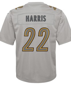 Najee Harris 22 Pittsburgh Steelers Youth Atmosphere Game Jersey - Gray
