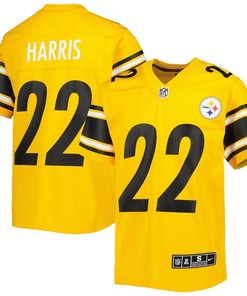 Najee Harris 22 Pittsburgh Steelers Youth Inverted Game Jersey - Gold
