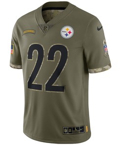 Najee Harris Pittsburgh Steelers 2022 Salute To Service Limited Jersey - Olive