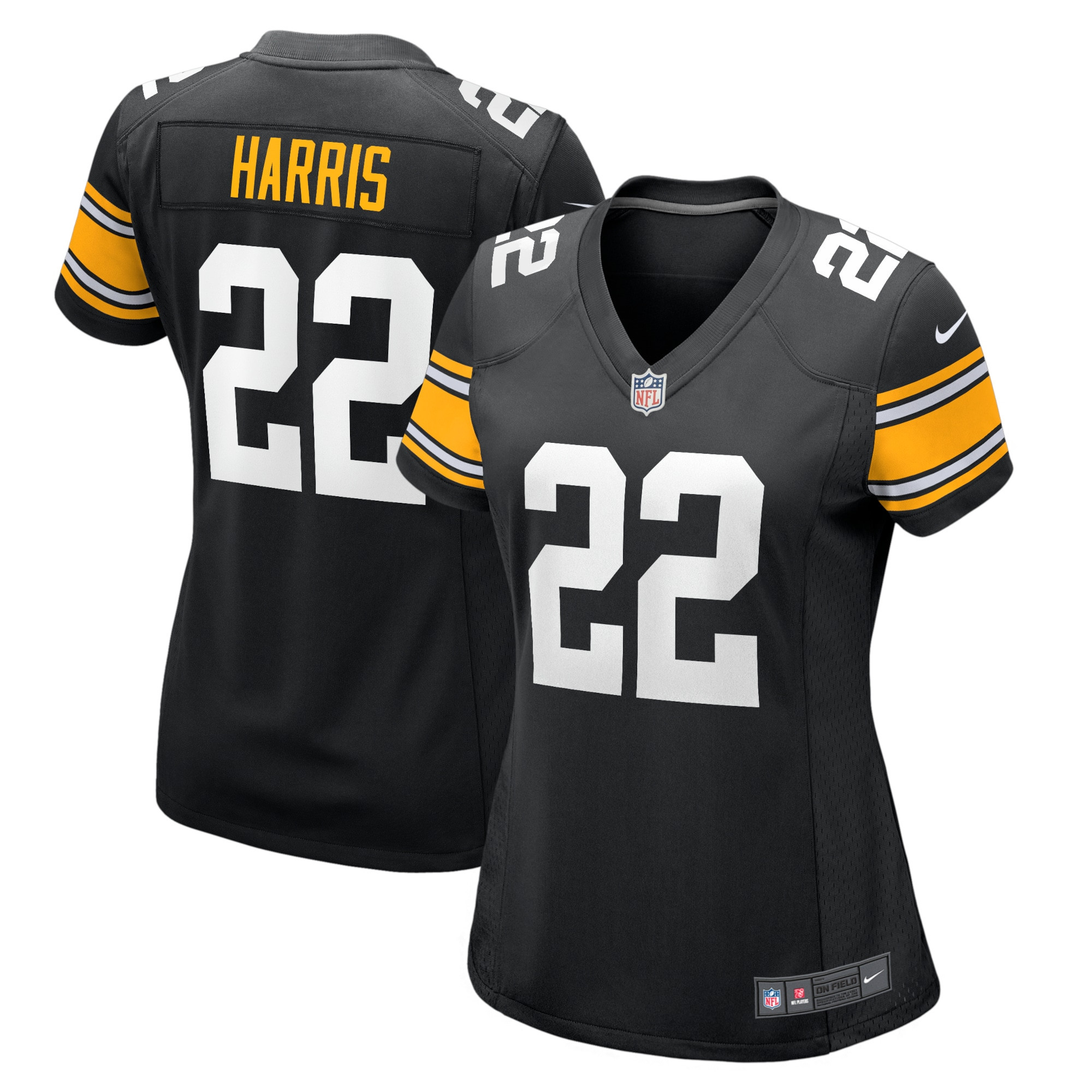 Najee Harris Pittsburgh Steelers Womens Alternate Game Jersey - Black Nfl