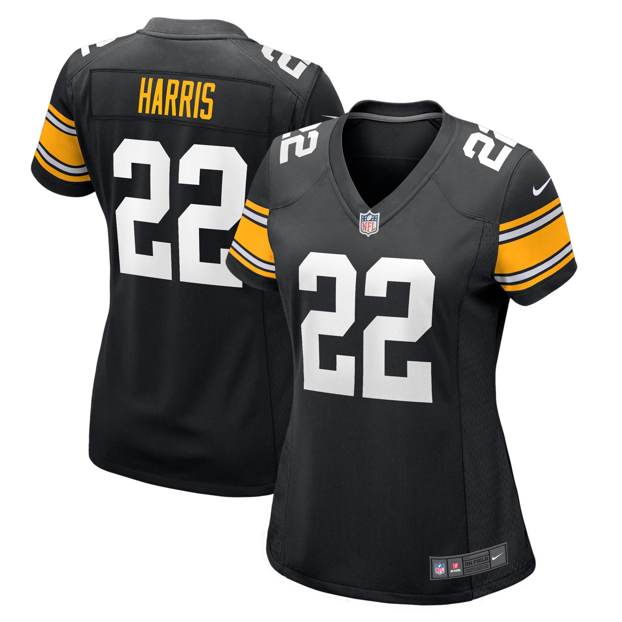 Najee Harris Pittsburgh Steelers Womens Game Player Jersey - Black Nfl