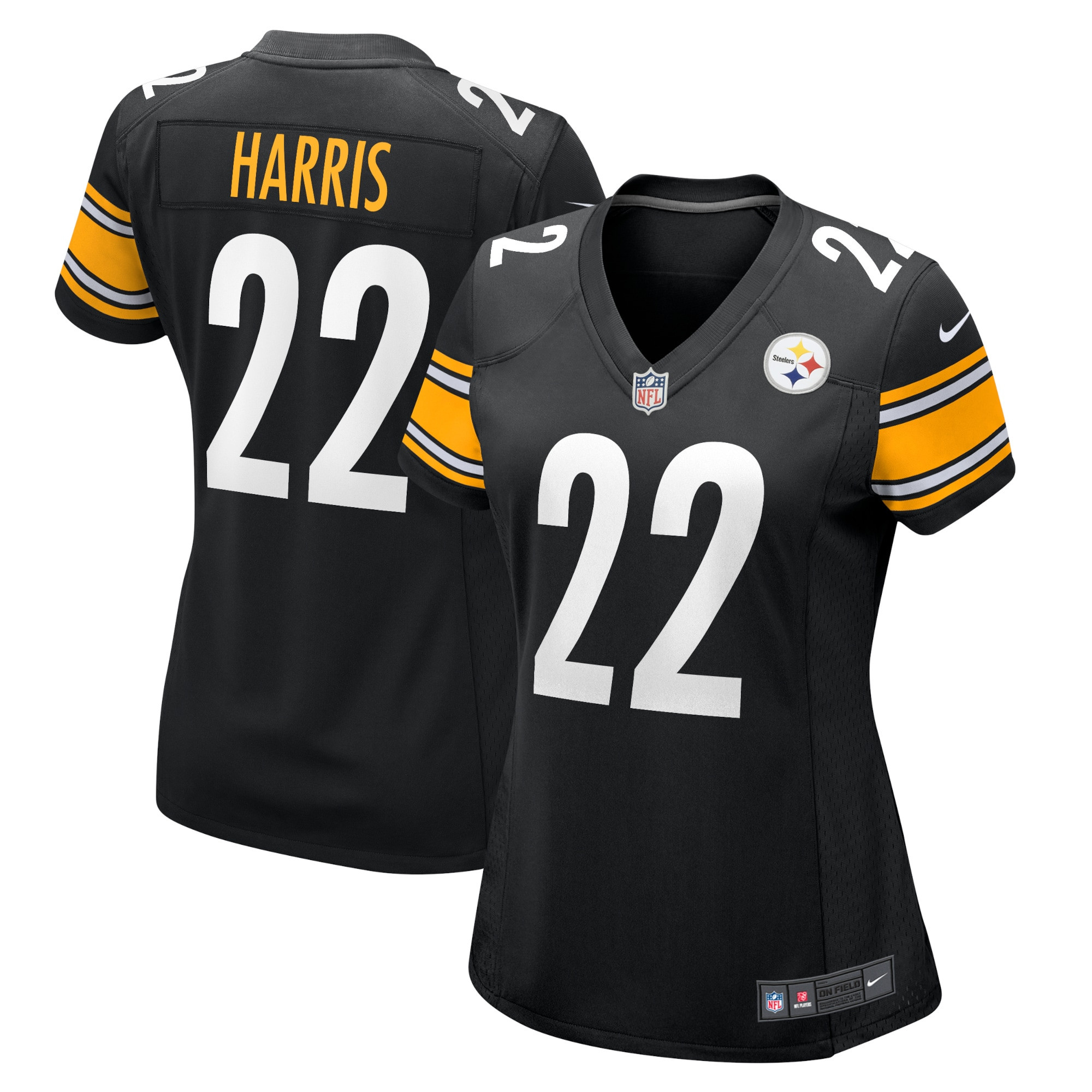 Najee Harris Pittsburgh Steelers Womens Team Game Jersey - Black Nfl