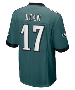 Nakobe Dean 17 Philadelphia Eagles 2022 NFL Draft Pick Player Game Jersey - Green