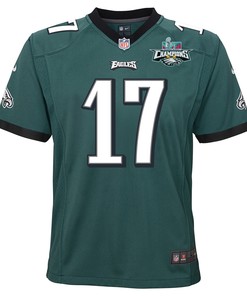 Nakobe Dean 17 Philadelphia Eagles Super Bowl LVII Champions 2 Stars 2 Stars Youth Game Jersey - Black