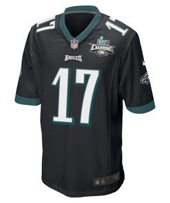 Nakobe Dean 17 Philadelphia Eagles Super Bowl LVII Champions 2 Stars Men Game Jersey - Black