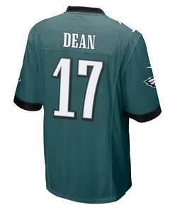 Nakobe Dean 17 Philadelphia Eagles Super Bowl LVII Champions 2 Stars Men Game Jersey - Midnight Green