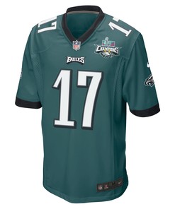 Nakobe Dean 17 Philadelphia Eagles Super Bowl LVII Champions 2 Stars Men Game Jersey - Midnight Green