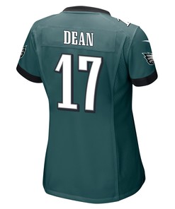 Nakobe Dean 17 Philadelphia Eagles Super Bowl LVII Champions 2 Stars Women Game Jersey - Midnight Green