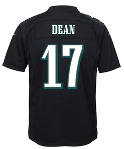 Nakobe Dean 17 Philadelphia Eagles Super Bowl LVII Champions 2 Stars Youth Game Jersey - Black