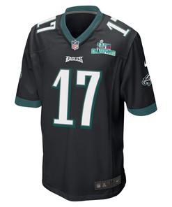 Nakobe Dean 17 Philadelphia Eagles Super Bowl LVII Champions Men Game Jersey - Black