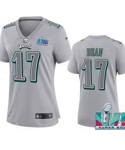 Nakobe Dean 17 Philadelphia Eagles Super Bowl LVII Game Jersey - Women Gray
