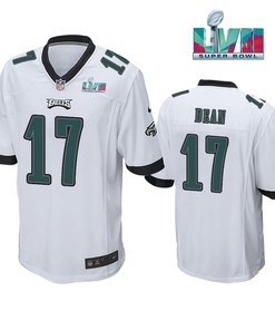 Nakobe Dean 17 Philadelphia Eagles Super Bowl LVII Game Player Men Jersey - White