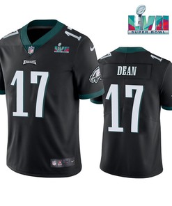 Nakobe Dean 17 Philadelphia Eagles Super Bowl LVII Vapor Limited Men Jersey - Black