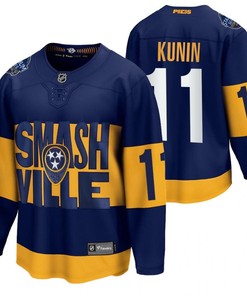 Nashville Predators 11 Luke Kunin 2022 Stadium Series Navy Jersey Jersey