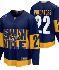 Nashville Predators 22 2022 Stadium Series Navy Jersey Jersey