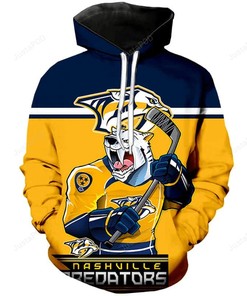Nashville Predators 3D Hoodie Zip Hoodie
