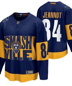 Nashville Predators 84 Tanner Jeannot 2022 Stadium Series Navy Jersey Jersey